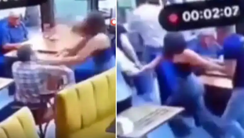 Müşteri Garsona Tokat Atınca, İkili Arasında Tekme Tokat Kavga Çıktı