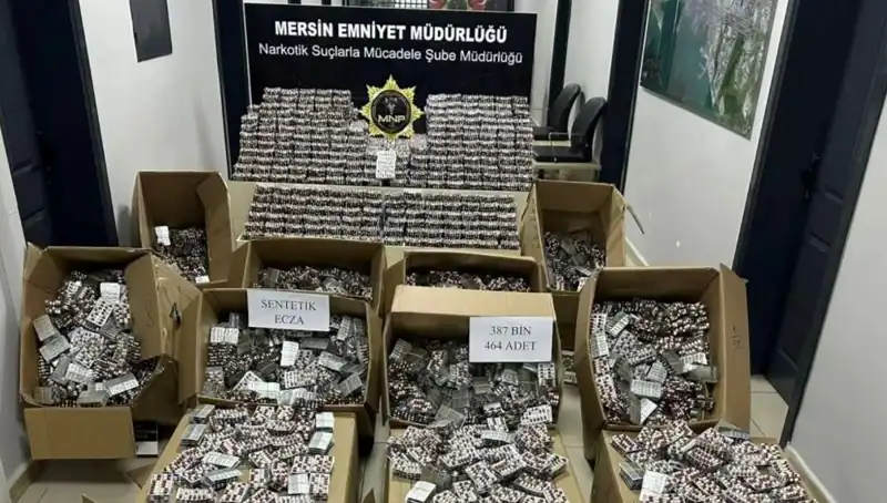 Mersin’de Şok Operasyon: 387 Bin Uyuşturucu Hap Ele Geçirildi!
